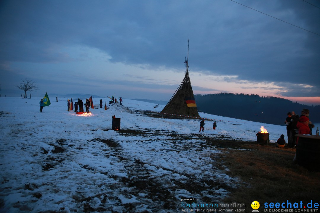 Funkenfeuer Fasnet - Ursaul bei Stockach am Bodensee, 22.02.2015