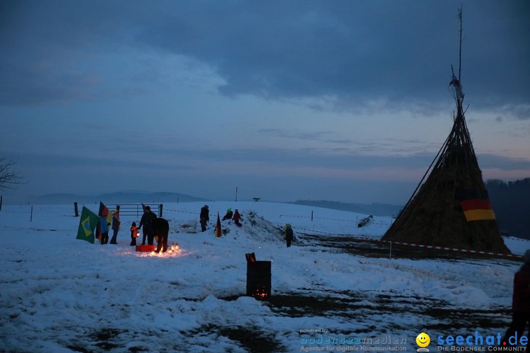 Funkenfeuer Fasnet - Ursaul bei Stockach am Bodensee, 22.02.2015