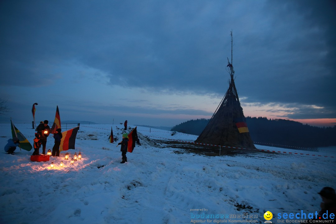 Funkenfeuer Fasnet - Ursaul bei Stockach am Bodensee, 22.02.2015