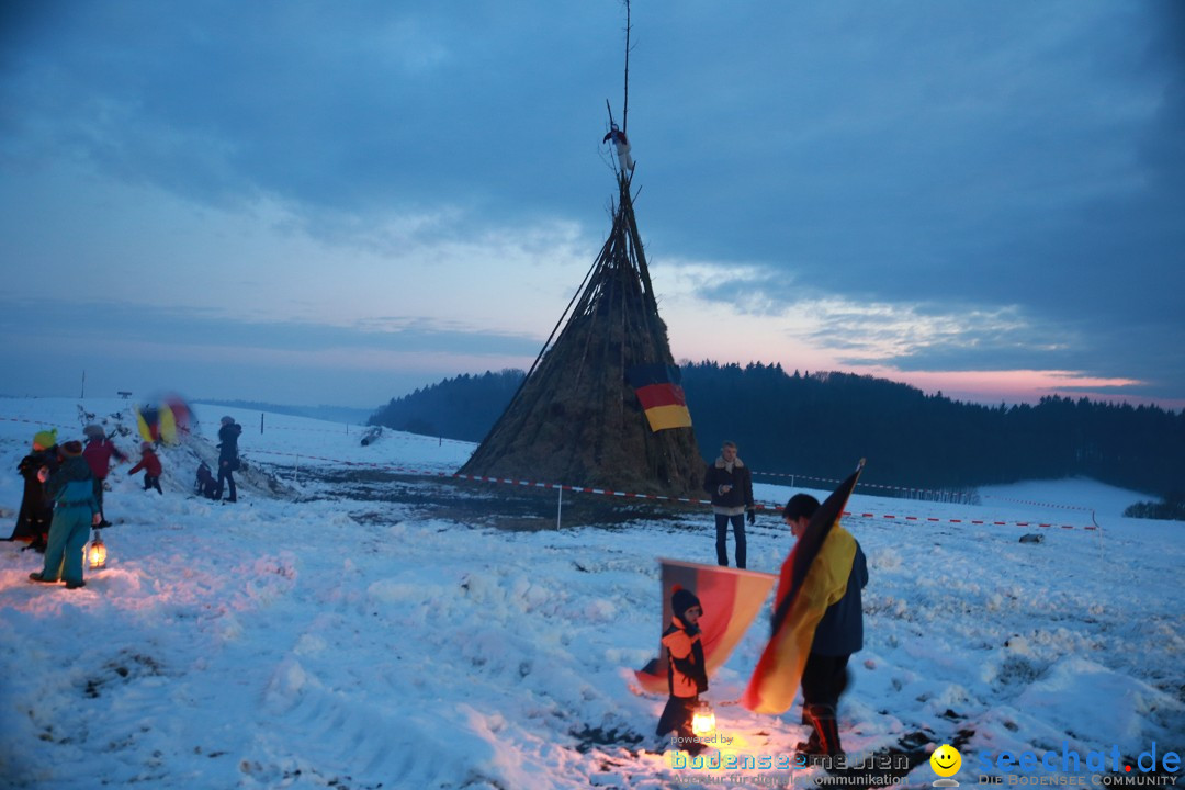 Funkenfeuer Fasnet - Ursaul bei Stockach am Bodensee, 22.02.2015