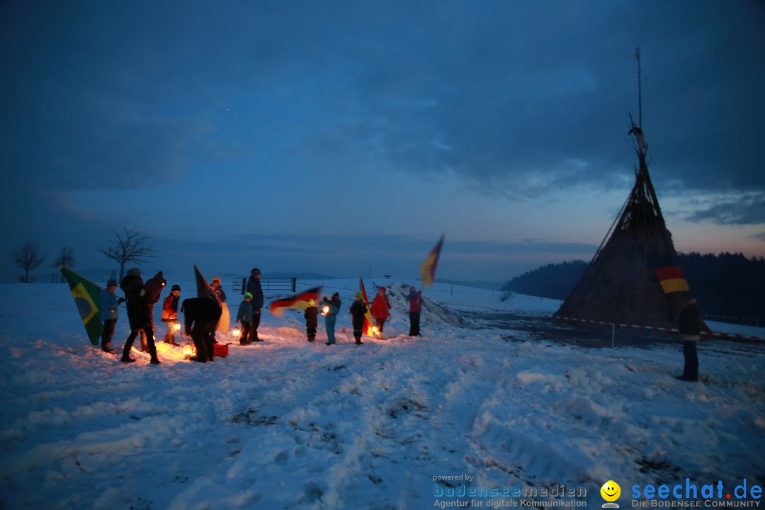 Funkenfeuer Fasnet - Ursaul bei Stockach am Bodensee, 22.02.2015