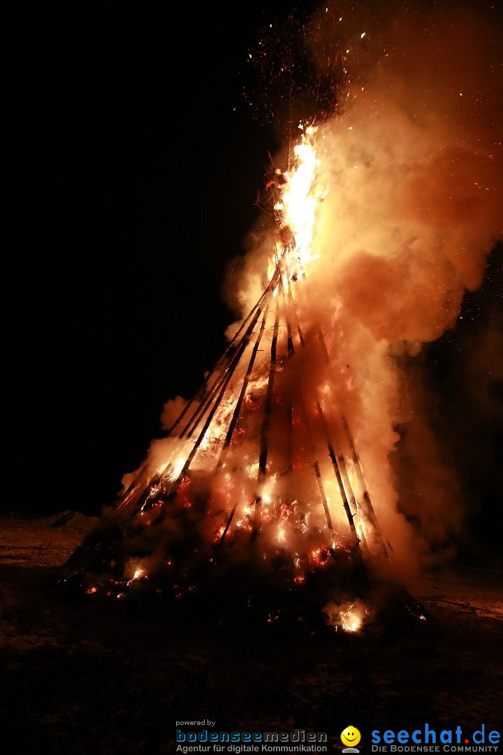 Funkenfeuer Fasnet - Ursaul bei Stockach am Bodensee, 22.02.2015