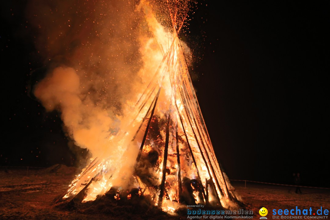 Funkenfeuer Fasnet - Ursaul bei Stockach am Bodensee, 22.02.2015