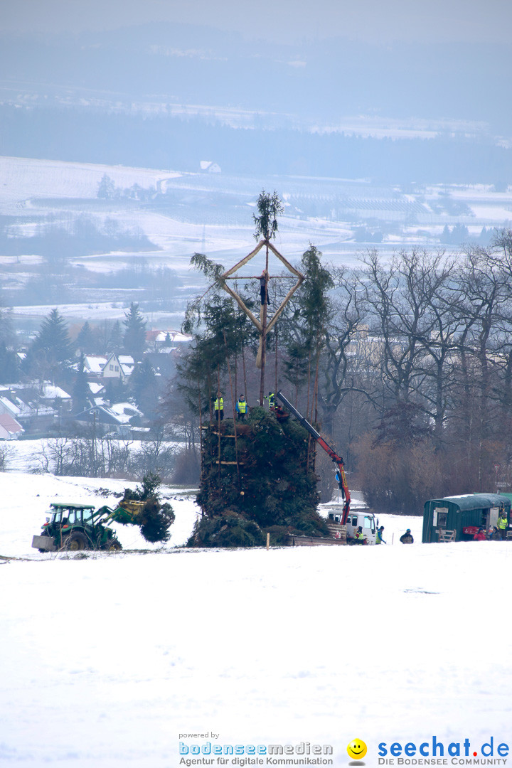 Funkenfeuer in Ittendorf bei Markdorf am Bodensee, 22.02.2015