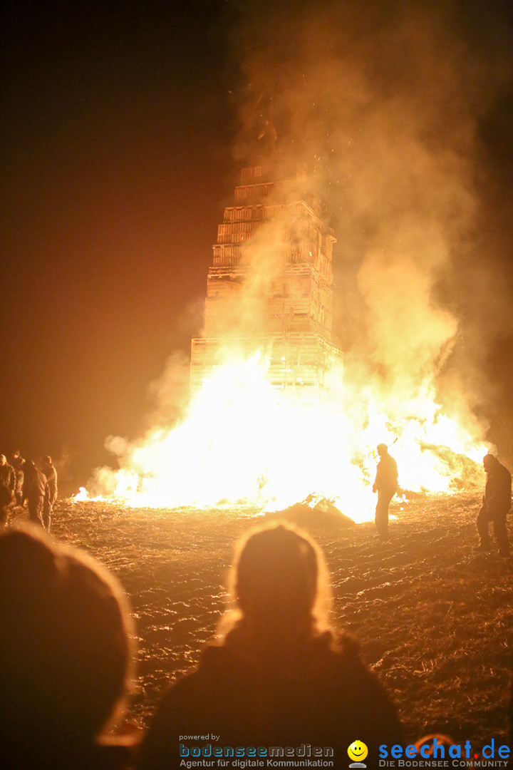 Funkenfeuer in Ittendorf bei Markdorf am Bodensee, 22.02.2015