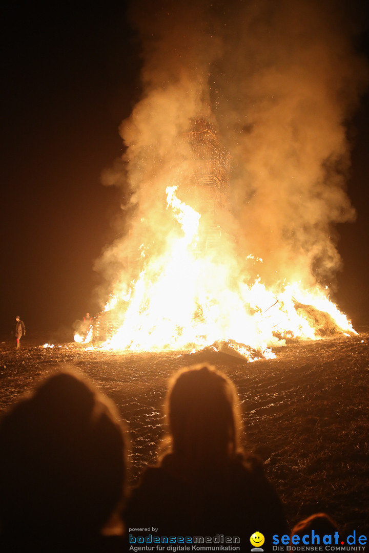 Funkenfeuer in Ittendorf bei Markdorf am Bodensee, 22.02.2015