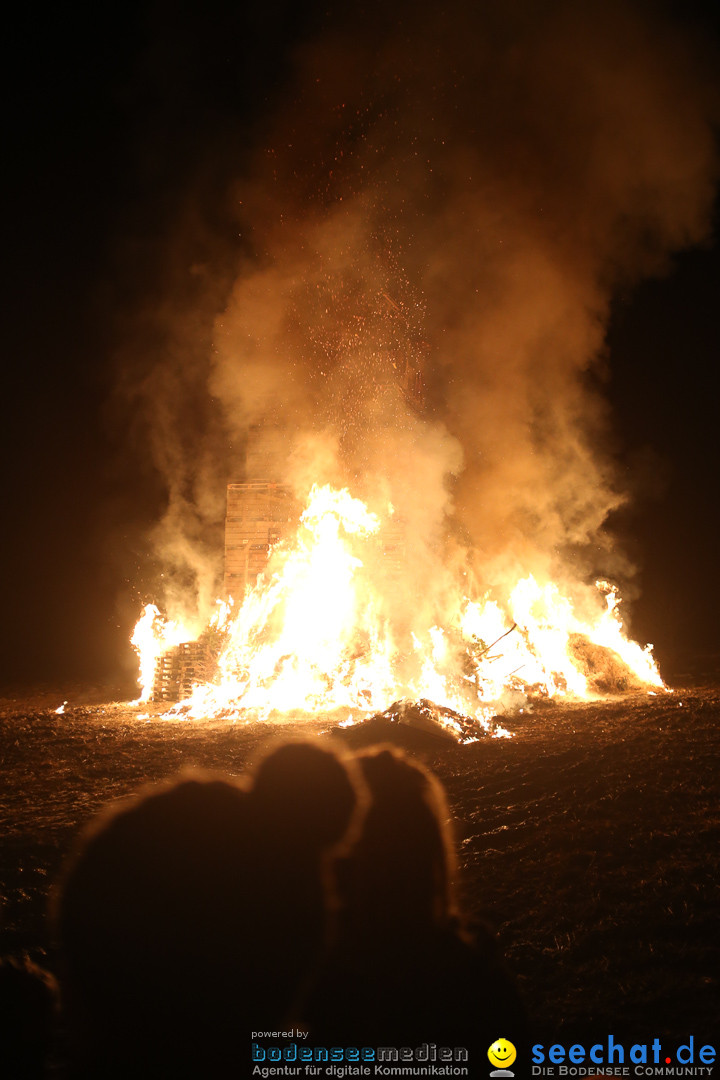 Funkenfeuer in Ittendorf bei Markdorf am Bodensee, 22.02.2015