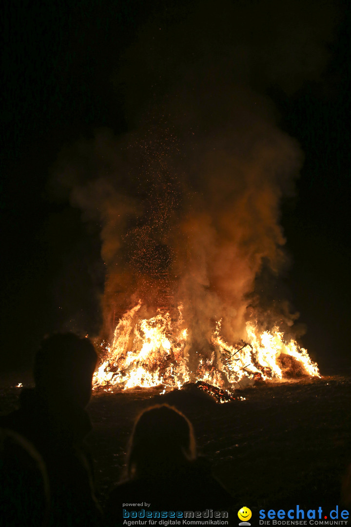 Funkenfeuer in Ittendorf bei Markdorf am Bodensee, 22.02.2015