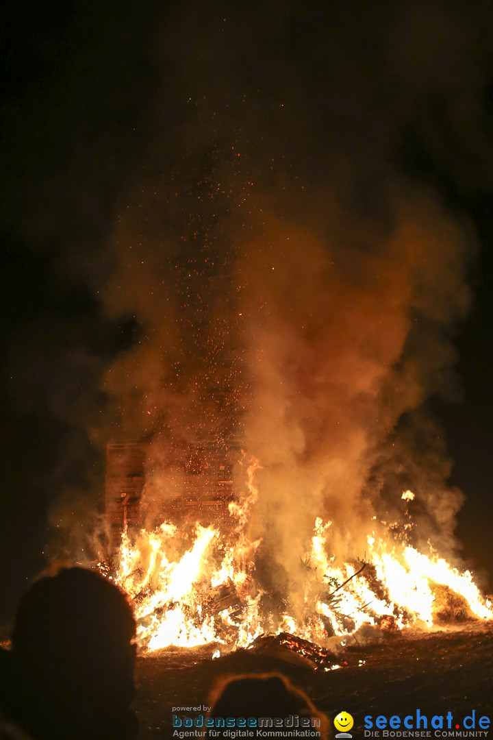 Funkenfeuer in Ittendorf bei Markdorf am Bodensee, 22.02.2015