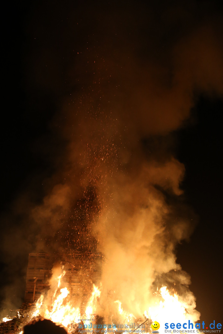 Funkenfeuer in Ittendorf bei Markdorf am Bodensee, 22.02.2015