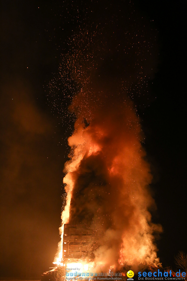 Funkenfeuer in Ittendorf bei Markdorf am Bodensee, 22.02.2015