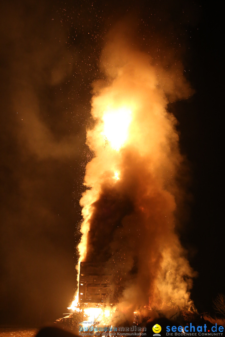 Funkenfeuer in Ittendorf bei Markdorf am Bodensee, 22.02.2015