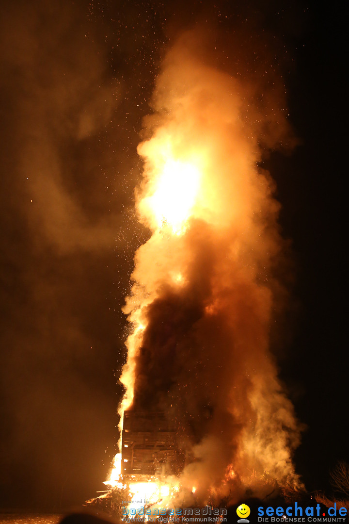 Funkenfeuer in Ittendorf bei Markdorf am Bodensee, 22.02.2015