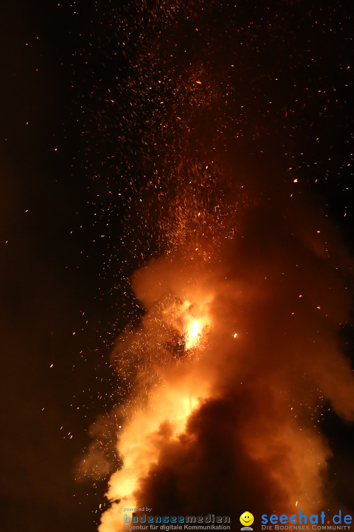 Funkenfeuer in Ittendorf bei Markdorf am Bodensee, 22.02.2015