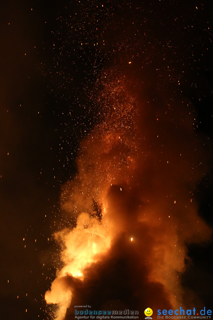 Funkenfeuer in Ittendorf bei Markdorf am Bodensee, 22.02.2015