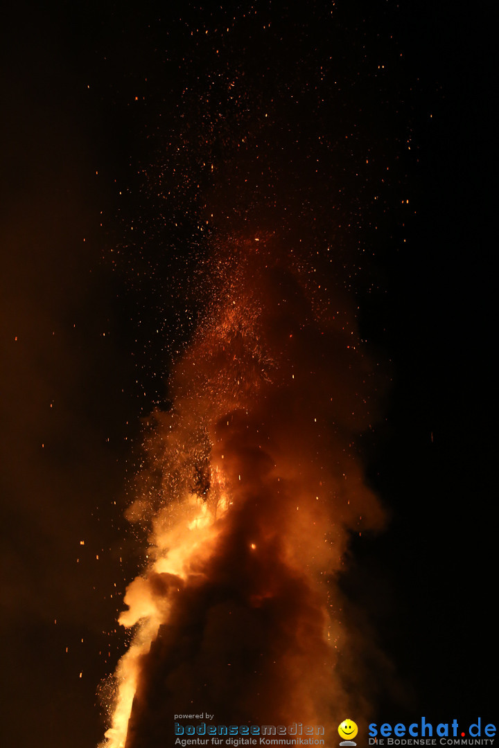 Funkenfeuer in Ittendorf bei Markdorf am Bodensee, 22.02.2015