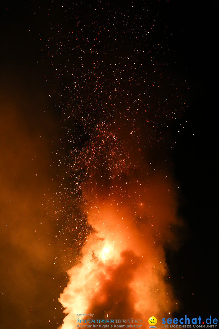 Funkenfeuer in Ittendorf bei Markdorf am Bodensee, 22.02.2015