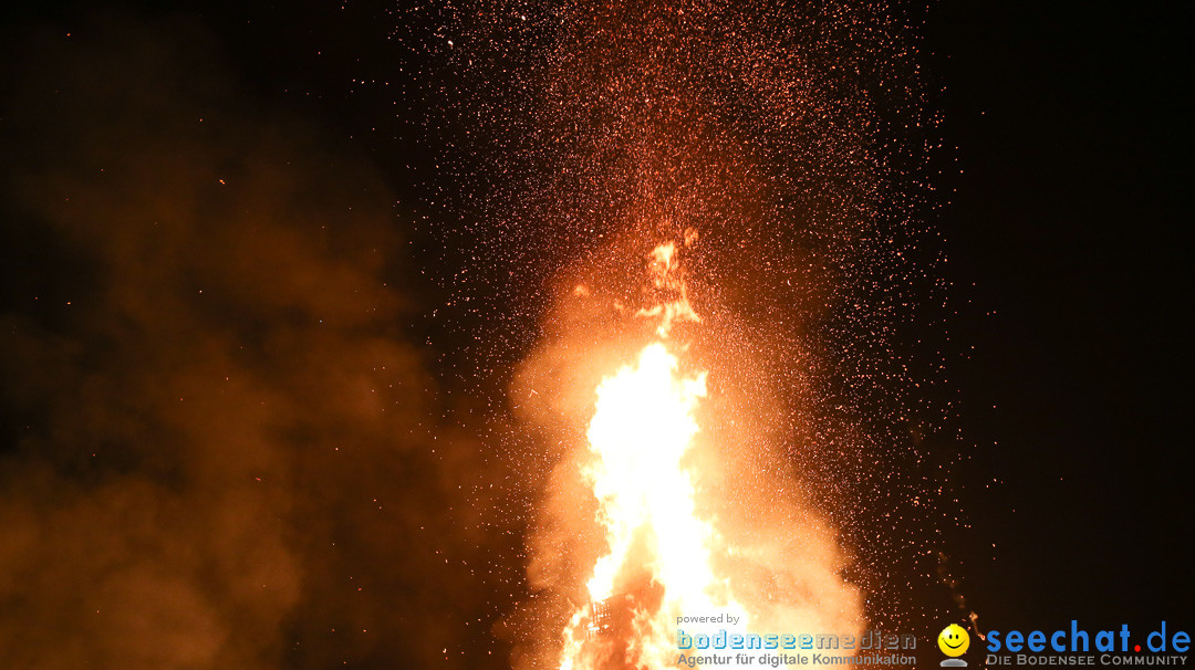 Funkenfeuer in Ittendorf bei Markdorf am Bodensee, 22.02.2015