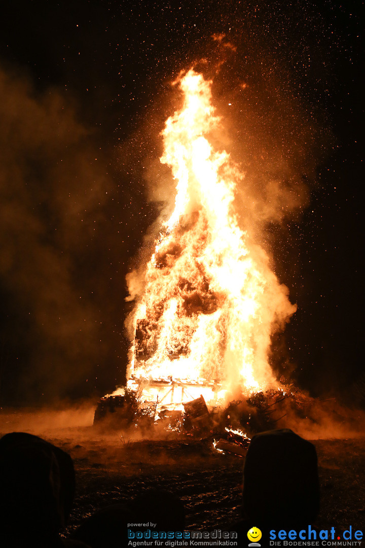 Funkenfeuer in Ittendorf bei Markdorf am Bodensee, 22.02.2015