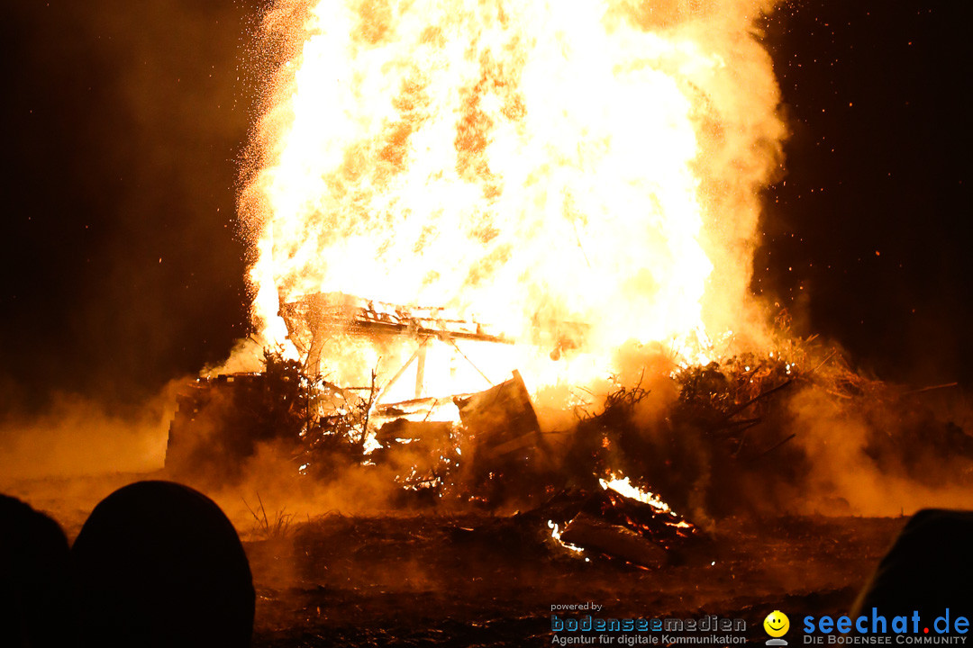 Funkenfeuer in Ittendorf bei Markdorf am Bodensee, 22.02.2015