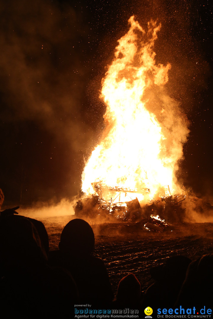 Funkenfeuer in Ittendorf bei Markdorf am Bodensee, 22.02.2015