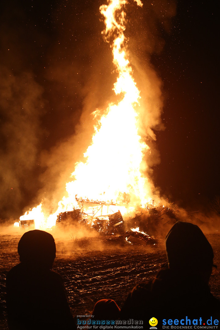 Funkenfeuer in Ittendorf bei Markdorf am Bodensee, 22.02.2015