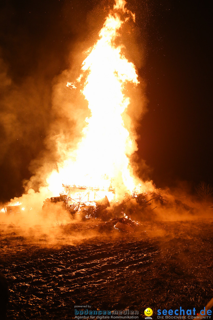 Funkenfeuer in Ittendorf bei Markdorf am Bodensee, 22.02.2015