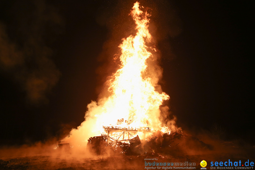 Funkenfeuer in Ittendorf bei Markdorf am Bodensee, 22.02.2015