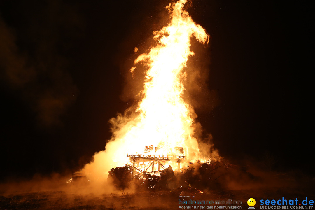 Funkenfeuer in Ittendorf bei Markdorf am Bodensee, 22.02.2015