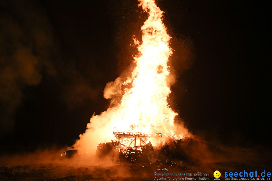 Funkenfeuer in Ittendorf bei Markdorf am Bodensee, 22.02.2015