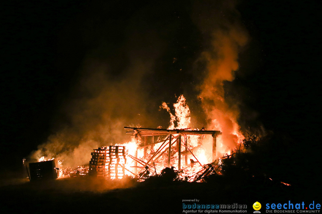 Funkenfeuer in Ittendorf bei Markdorf am Bodensee, 22.02.2015