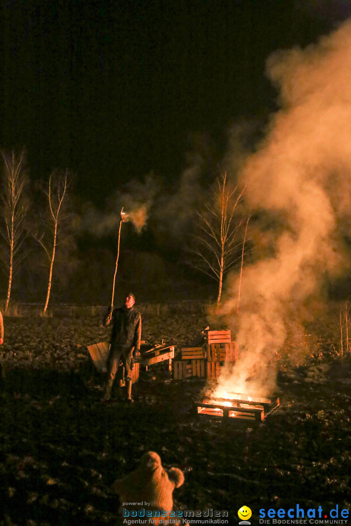 Funkenfeuer in Ittendorf bei Markdorf am Bodensee, 22.02.2015