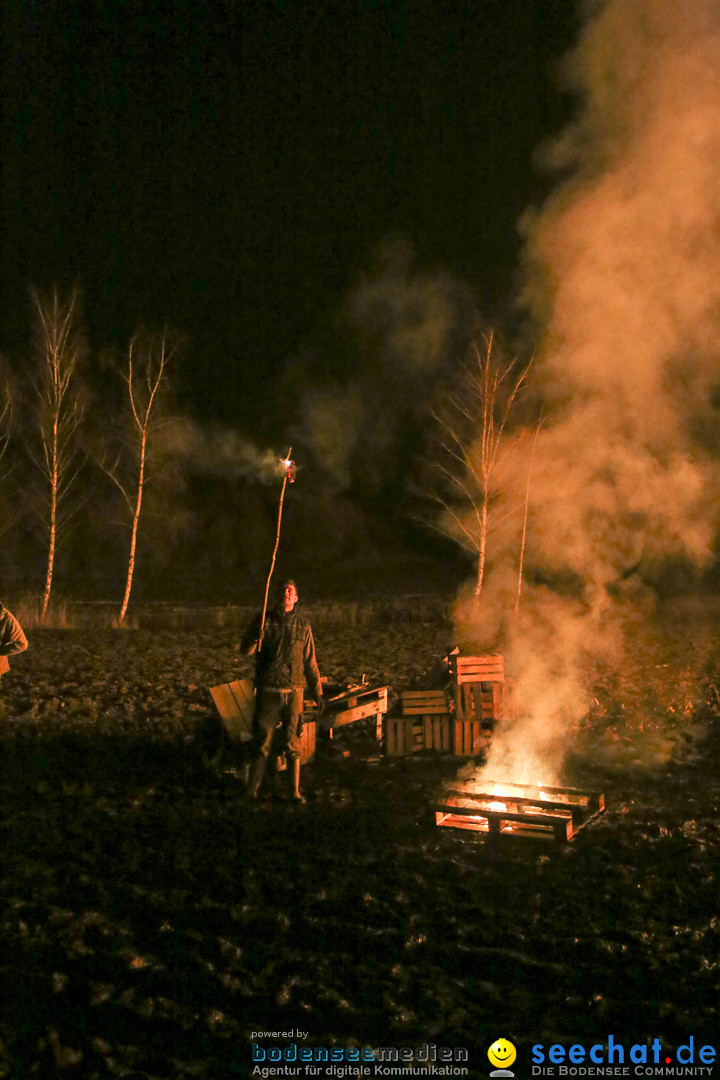 Funkenfeuer in Ittendorf bei Markdorf am Bodensee, 22.02.2015