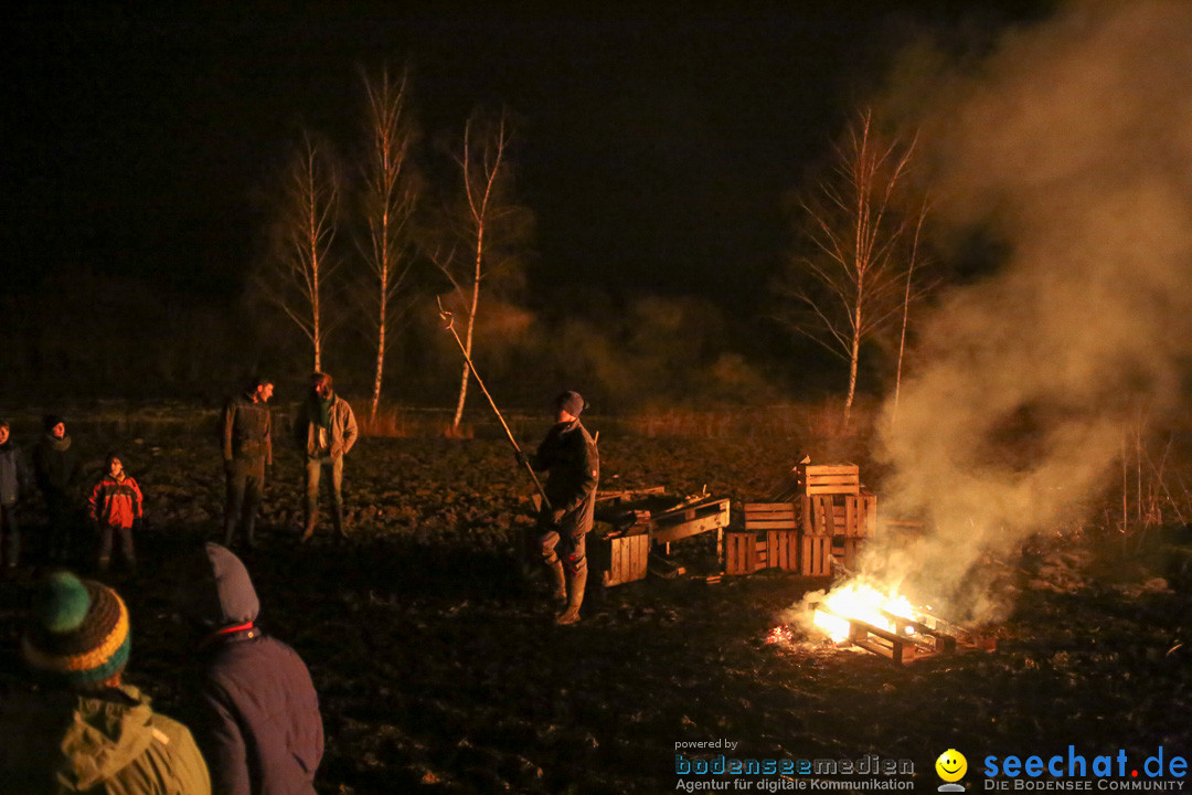 Funkenfeuer in Ittendorf bei Markdorf am Bodensee, 22.02.2015