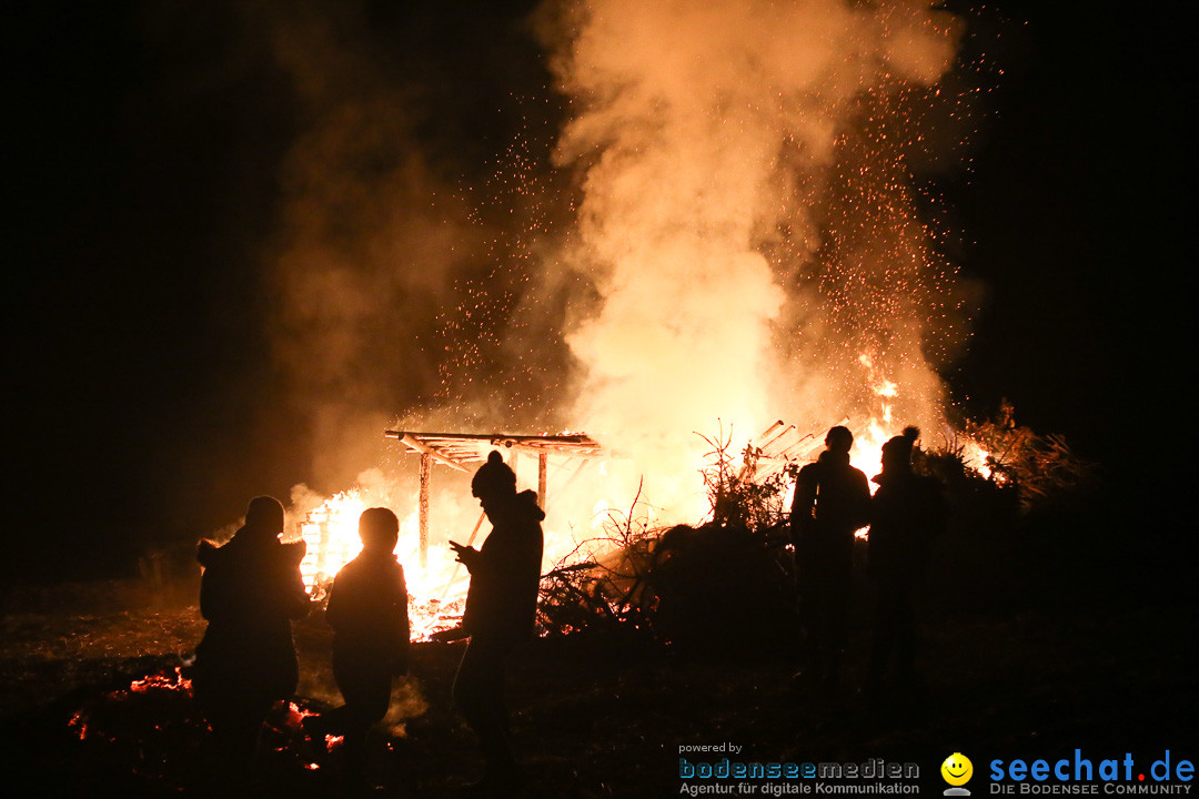 Funkenfeuer in Ittendorf bei Markdorf am Bodensee, 22.02.2015