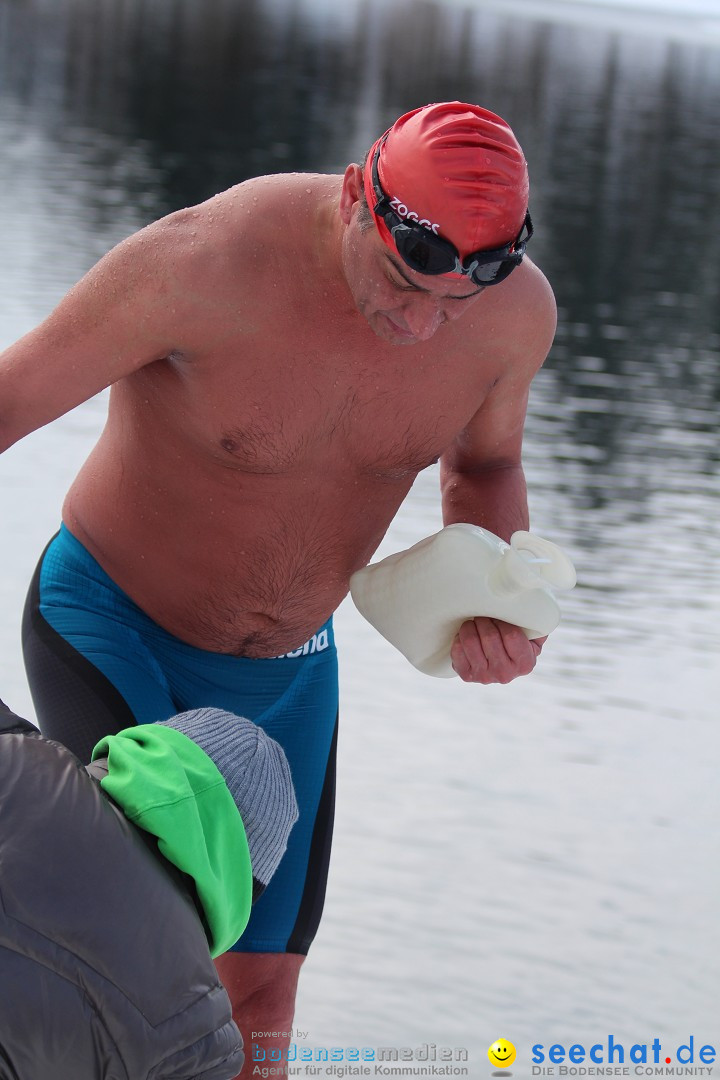 Ice Mile - Extremschwimmer Hamza Bakircioglu: See in Sonthofen, 28.02.2015