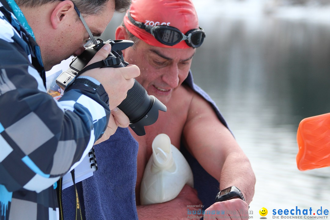 Ice Mile - Extremschwimmer Hamza Bakircioglu: See in Sonthofen, 28.02.2015