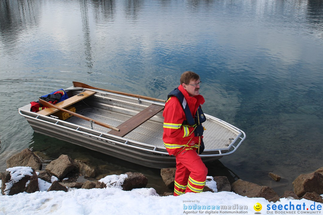 Ice Mile - Extremschwimmer Hamza Bakircioglu: See in Sonthofen, 28.02.2015