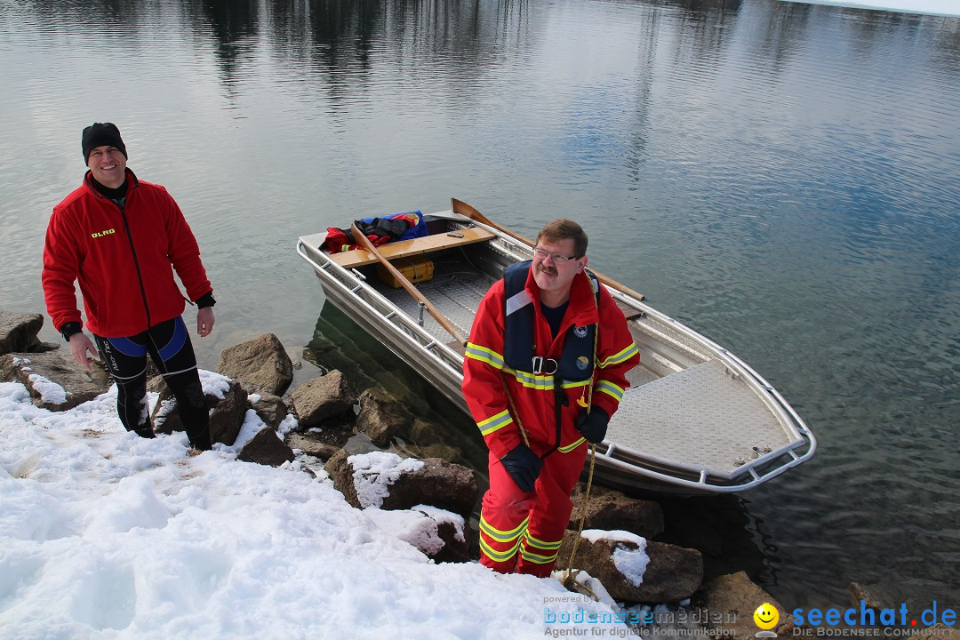 Ice Mile - Extremschwimmer Hamza Bakircioglu: See in Sonthofen, 28.02.2015