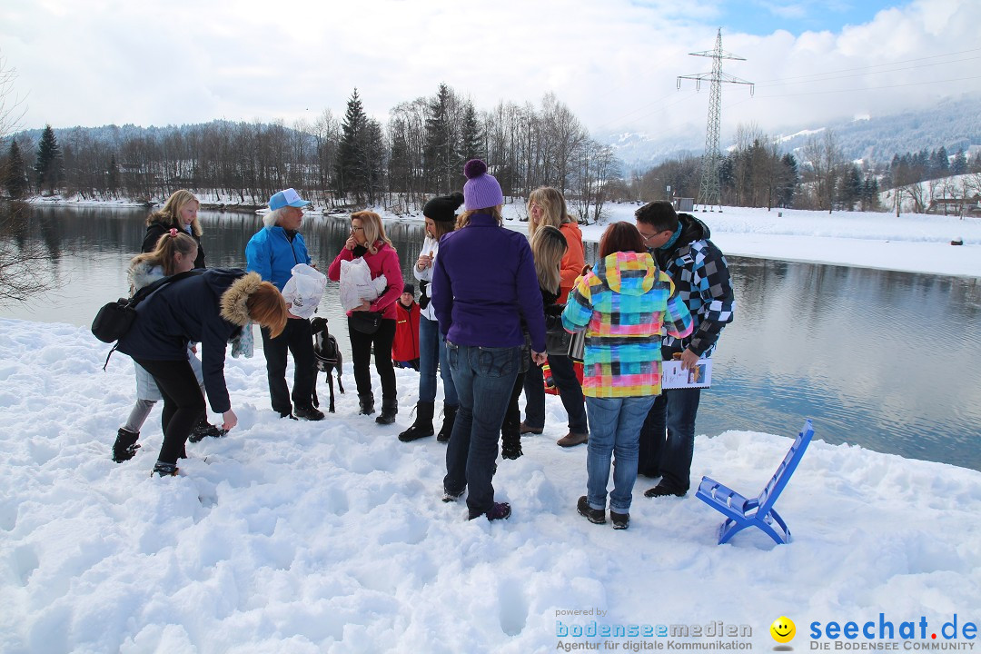 Ice Mile - Extremschwimmer Hamza Bakircioglu: See in Sonthofen, 28.02.2015