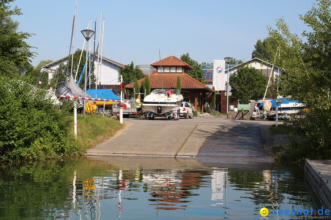 Bodensee Breitenquerung von Mim und Axel: Friedrichshafen, 04.07.2015