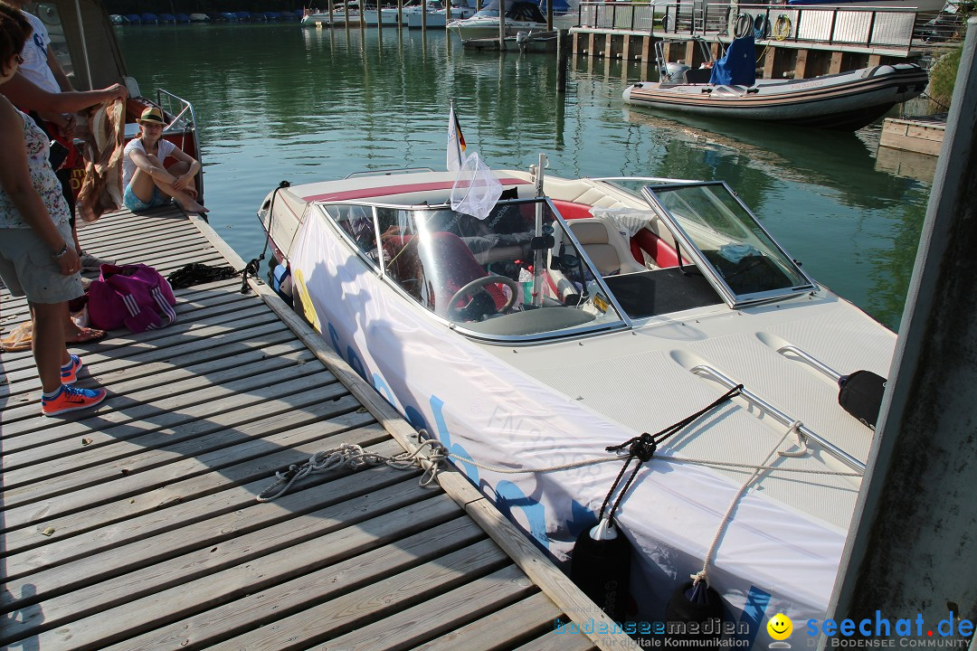 Bodensee Breitenquerung von Mim und Axel: Friedrichshafen, 04.07.2015