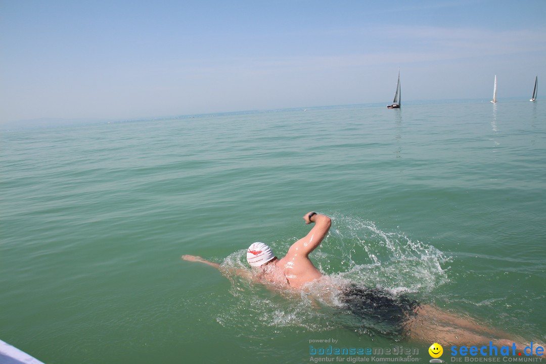 Bodensee Breitenquerung von Mim und Axel: Friedrichshafen, 04.07.2015