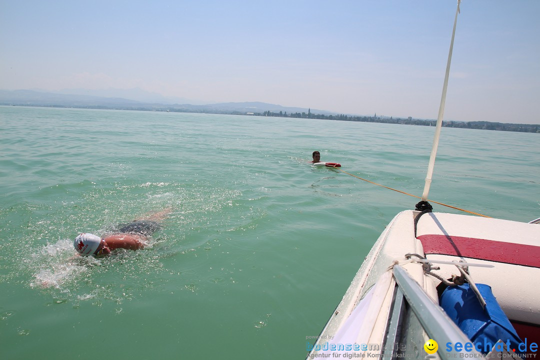 Bodensee Breitenquerung von Mim und Axel: Friedrichshafen, 04.07.2015