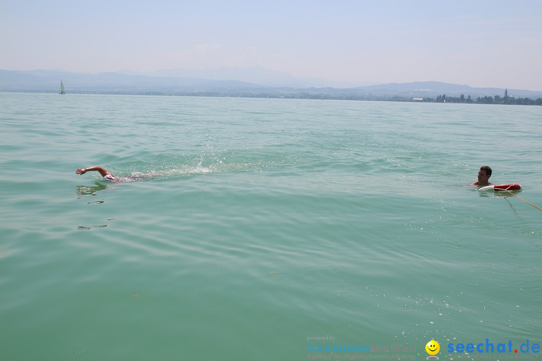 Bodensee Breitenquerung von Mim und Axel: Friedrichshafen, 04.07.2015