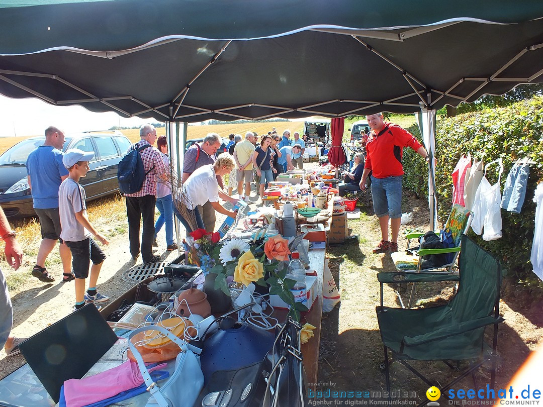 Flohmarkt und Fest: Oggelshausen in Oberschwaben, 24.07.2015