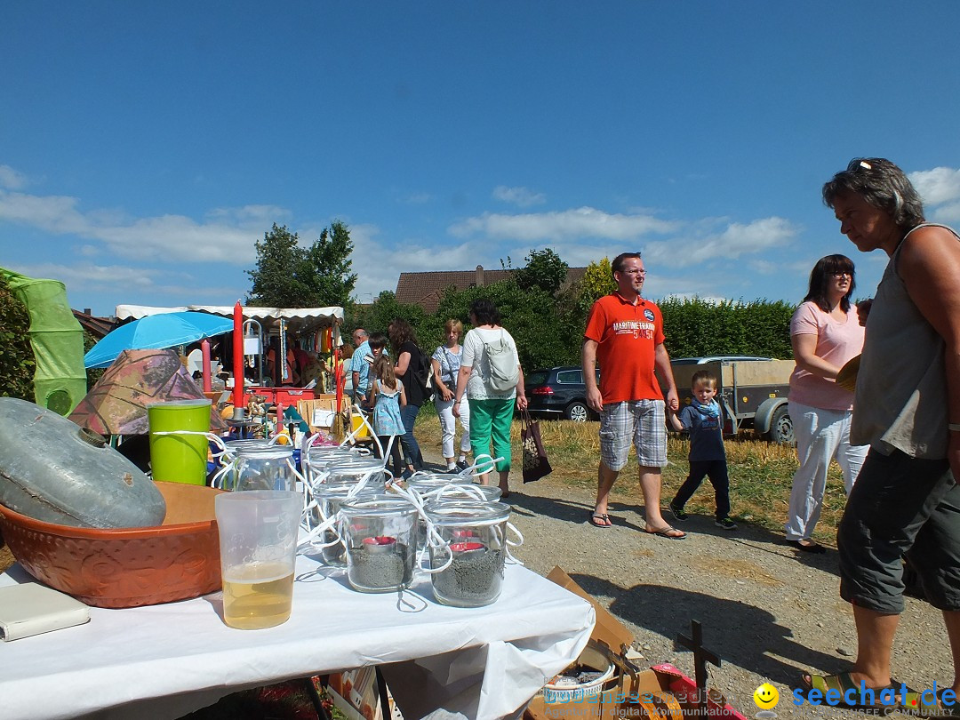 Flohmarkt und Fest: Oggelshausen in Oberschwaben, 24.07.2015