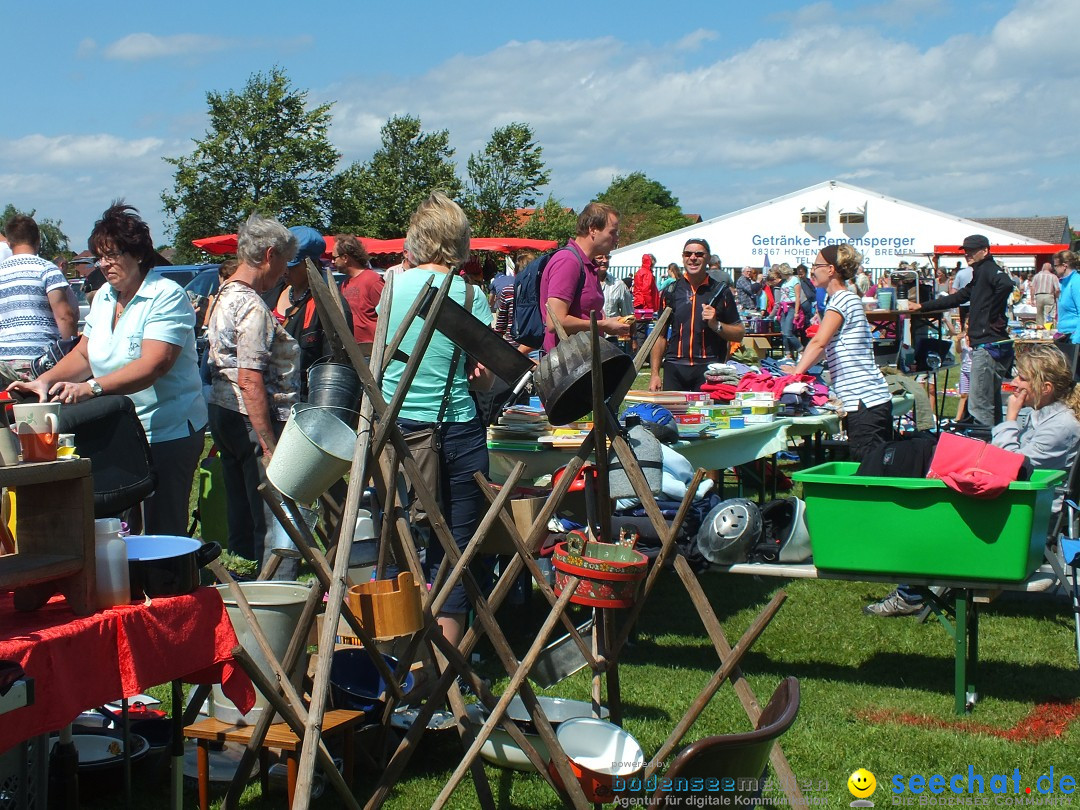 Flohmarkt und Fest: Oggelshausen in Oberschwaben, 24.07.2015