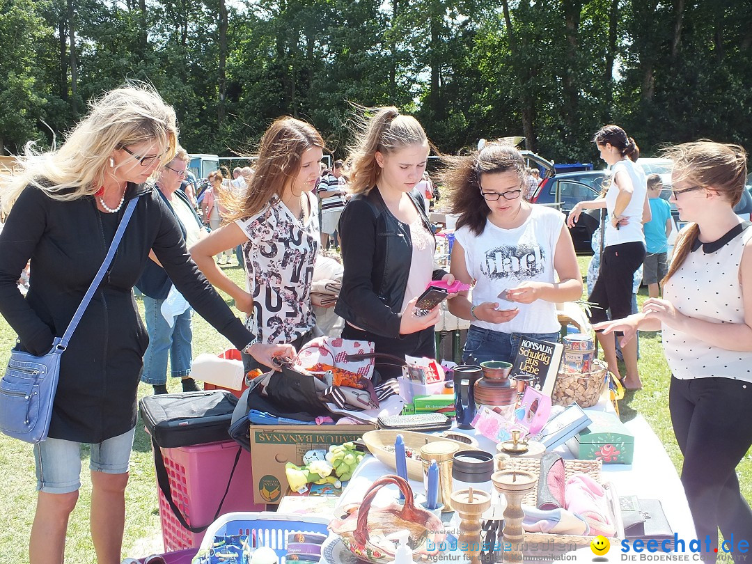 Flohmarkt und Fest: Oggelshausen in Oberschwaben, 24.07.2015