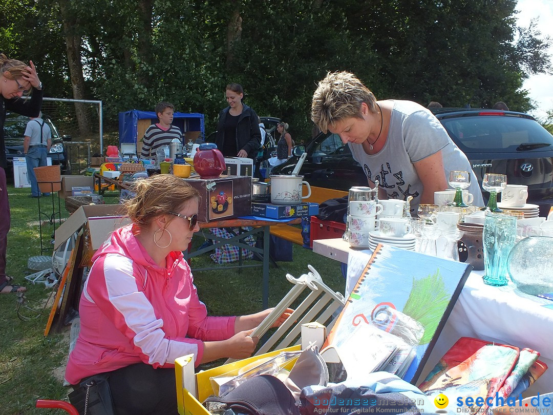 Flohmarkt und Fest: Oggelshausen in Oberschwaben, 24.07.2015